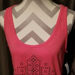 NWT BIT & BRIDAL TANK TOP WITH BLING & FRINGE. REALLY CUTE.